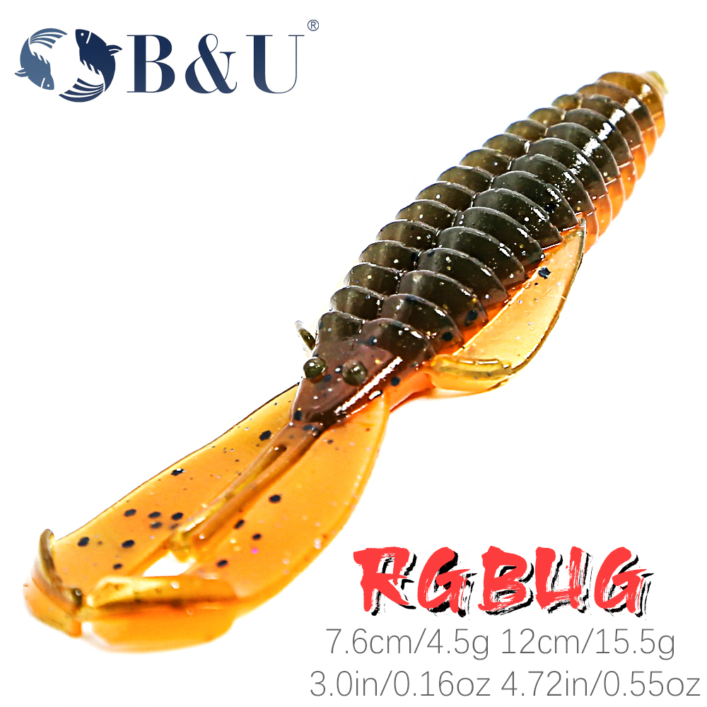 Fishing Lure Soft Plastic - B&U RGBUG 76mm 120mm Fishing Soft