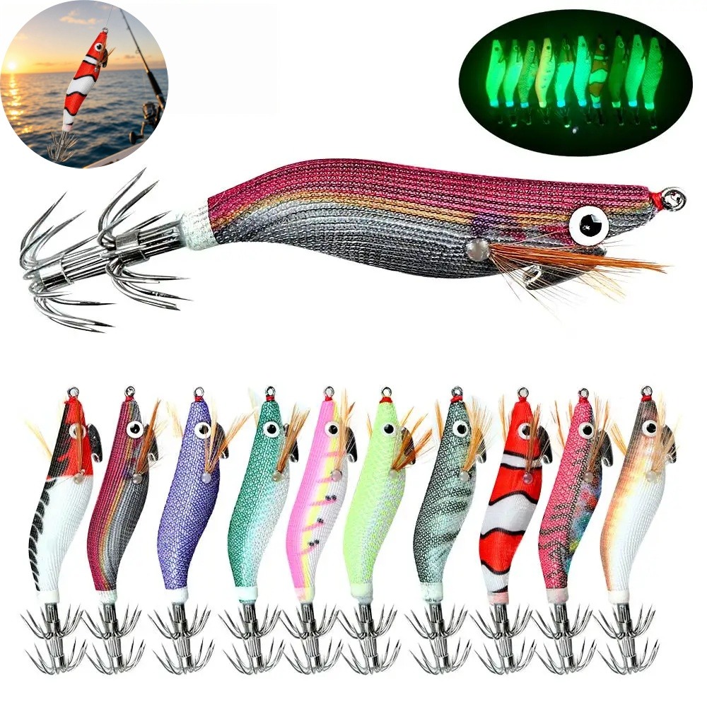 Luminous Squid Jig Lure Artifi - Fishing Lure Jig 评论和价格