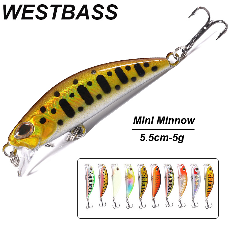WESTBASS 1PX Micro Minnow Lure - Fishing Lure Swimbait 评论和价格