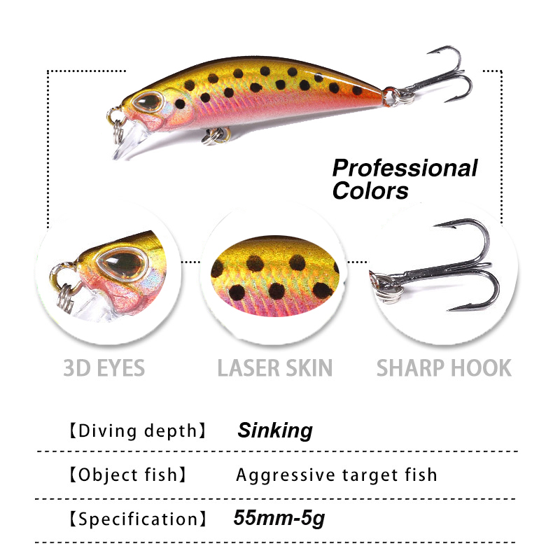 WESTBASS 1PX Micro Minnow Lure - Fishing Lure Swimbait 评论和价格